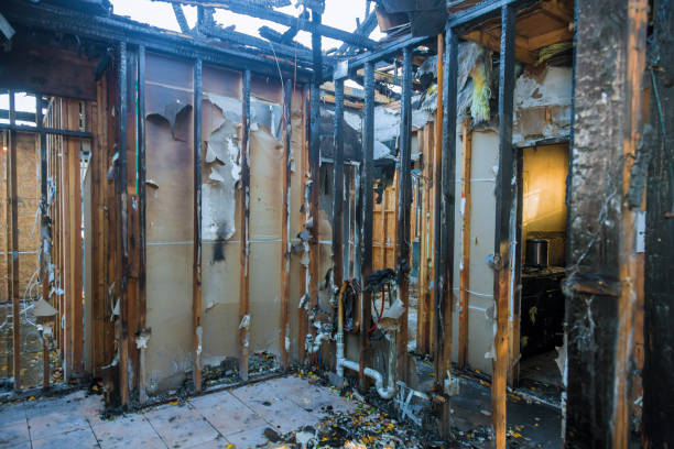Professional Fire Damage Restoration technician working in Flower Mound, TX